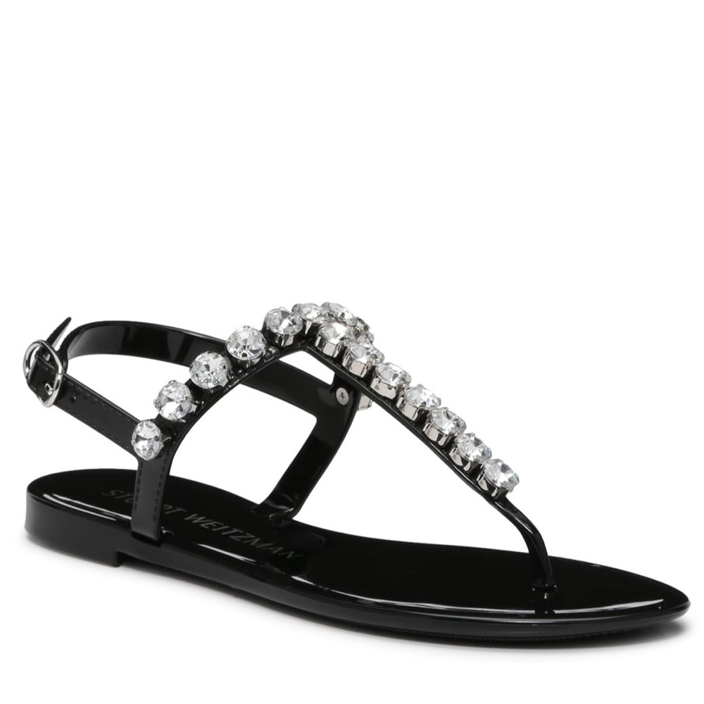 Stuart Weitzman Goldie pearl-embellished sandals Souza 7 New $195